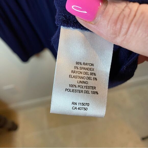 Worthington Stretch Pink & Black Raindrop Keyhole Top Sz S - Picture 4 of 4